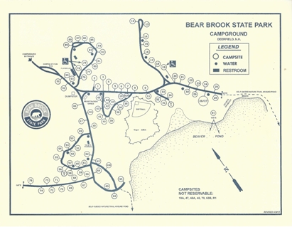 Bear Brook campground map