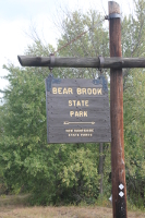 Sign for Bear Brook State Park