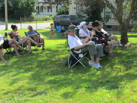 Attendees on the lawn